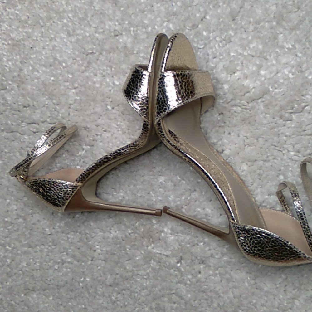 MISGUIDED  double strap crackeled print heels size 9.5 - Picture 10 of 16